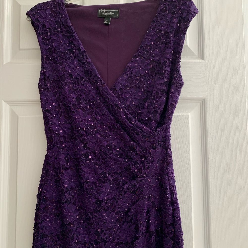 Dressbarn purple sparkly lace dress